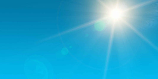 Hot sun in the sky